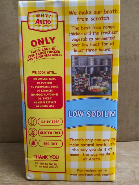 Broth Chicken Aneto Low Sodium, 33.8 oz