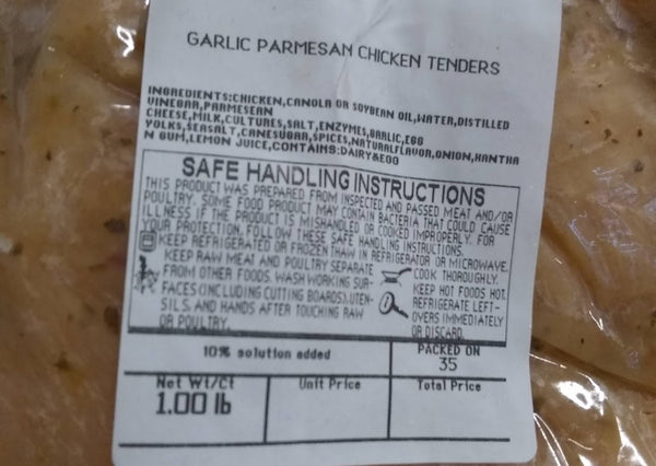 Chicken Tenders Garlic Parmesan