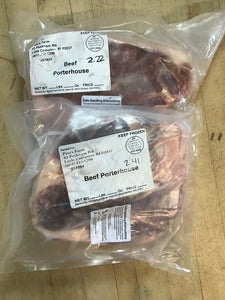 Beef Porterhouse Steak 1.5" Thick Cut