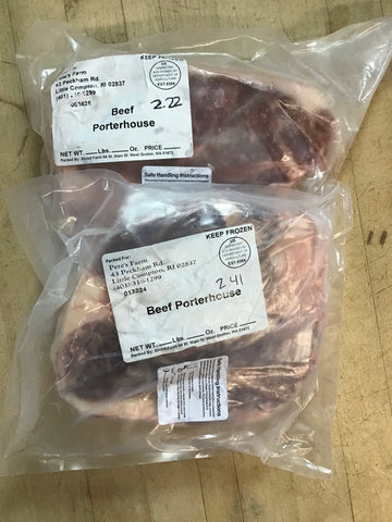 Beef Porterhouse Steak 1.5" Thick Cut