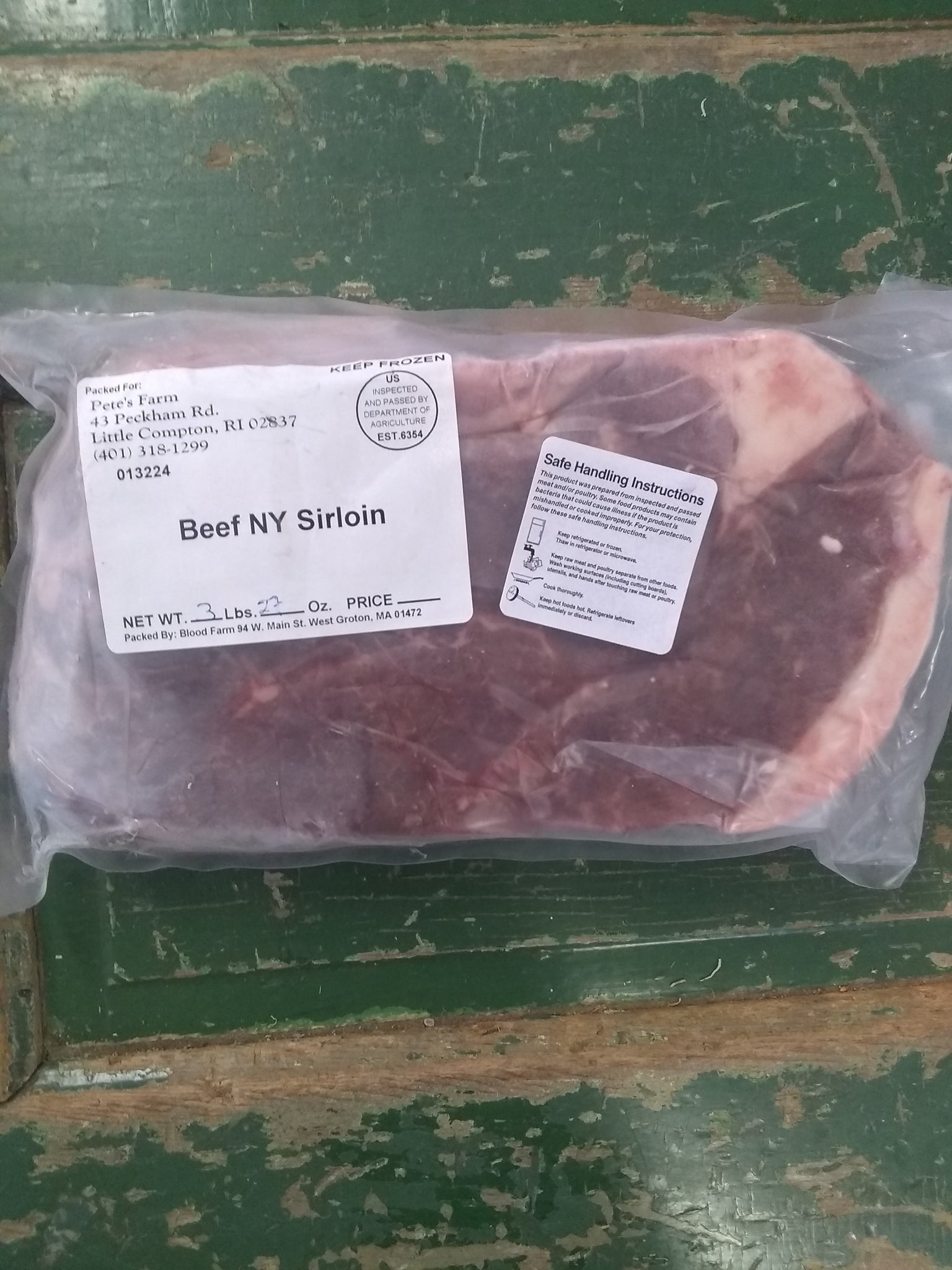 Beef NY Sirloin 2" Thick Cut