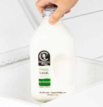 Milk, Whole 1/2 Gallon in Glass Bottles