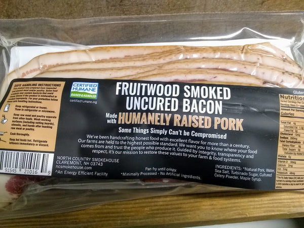 Pork, Bacon, Applewood smoked, uncured 12 oz pack